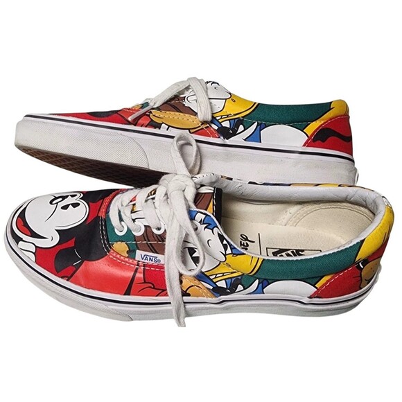 VANS Disney Low Top Sneakers Size M8.5 W10 Mickey Mouse Donald Duck Pluto - Picture 4 of 7